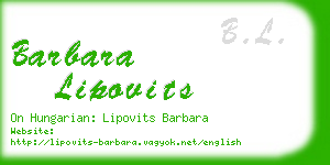 barbara lipovits business card